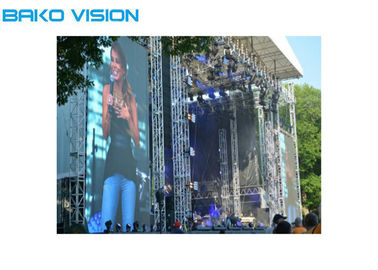Stage Outdoor Video Display Screens 6000 Nits 1920Hz With Hanging Beam Installation