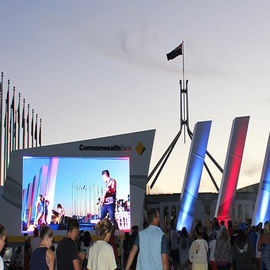 Stage Outdoor Video Display Screens P3.91 Full Color Advertising Die Casting Cabinet